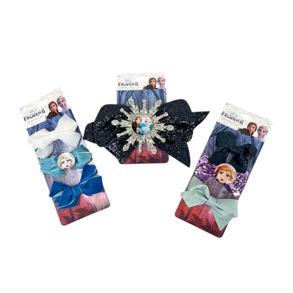 Disney Frozen 3 pack Ribbon Bows NWT
